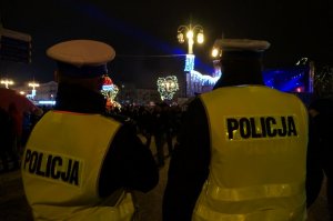 Policjanci z WRD podczas finału WOŚP.