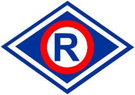 litera R - symbol wydziału  ruchu drogowego